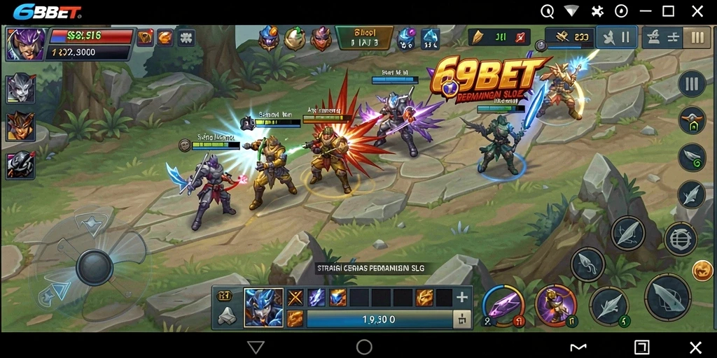 Tampilan gameplay 69BET menggambarkan strategi dan pengelolaan yang intens.