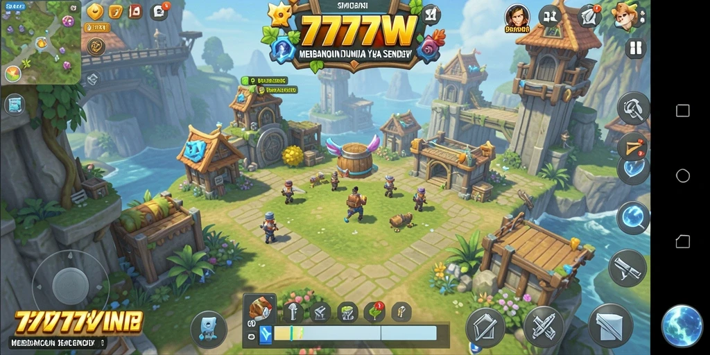 Tampilan gameplay menarik dari <strong>7777W</strong> yang menunjukkan interaksi pemain.