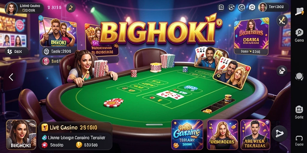 Tampilan gameplay BIGHOKI yang seru dan interaktif dalam Live Casino.