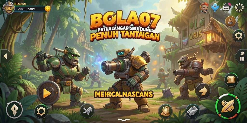 Tampilan seru gameplay BOLA07 di dunia petualangan