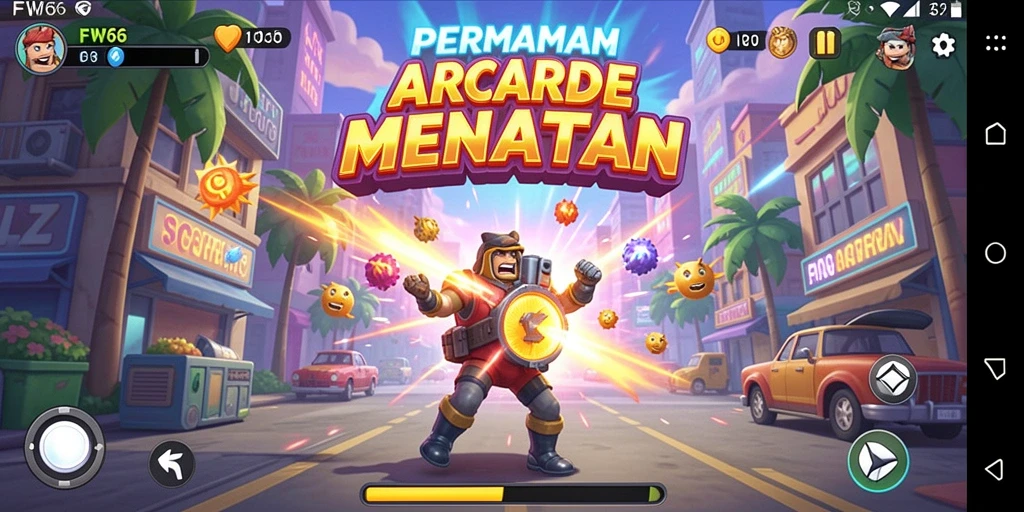 Tampilan gameplay utama FW66 yang seru dan penuh adrenalin.