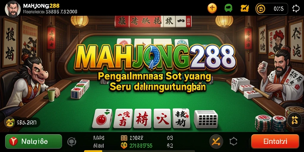 Screenshot gameplay MAHJONG288 menampilkan aksi slot yang mendebarkan.