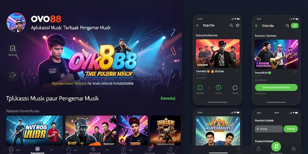 Tampilan antarmuka OVO88 dengan fitur musik yang menarik.