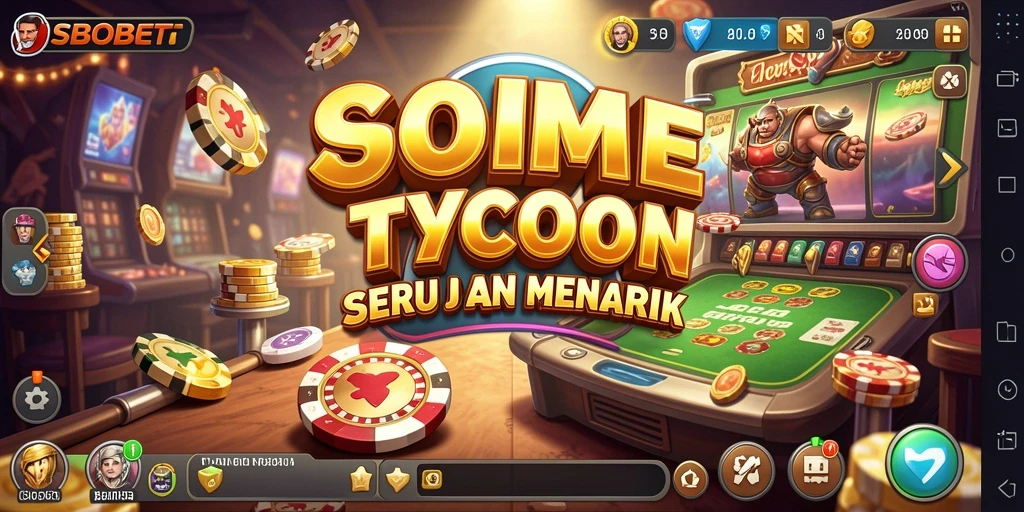 Tampilan gameplay SBOBET yang seru dalam membangun bisnis Tycoon.