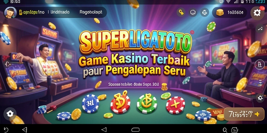 Tampilan gameplay menarik di SUPERLIGATOTO dengan suasana Kasino.